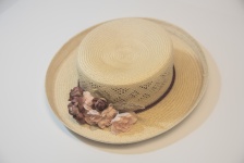 Hat With Flowers Background
