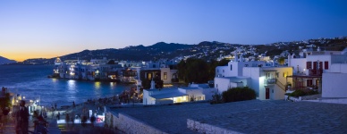 Mykonos, Greece Panorama Night