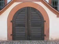 Old Wooden Cellar Door Detail