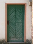 Old Wooden Green Door