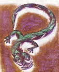 Orange Art Gecko Drawing