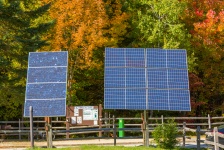 Photovoltaic Panels In The Fall