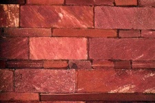 Red Stone Brick Wall