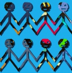 Seamless Paper People Background