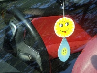 Smileys Through Car Windscreen