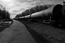 Stopped Train Of Liquefied Gas
