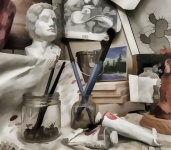 The Artist's Table Background