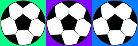 Three Soccer Balls