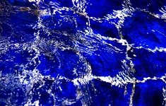 Water Over Blue Tiles