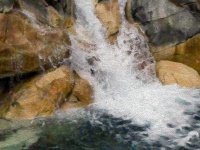 Waterfall Oil Painting