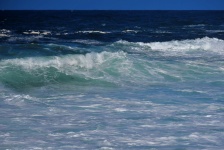 Wave Curl Blue Background