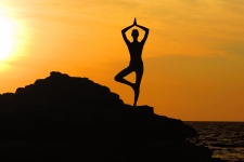 Yoga Silhouette Sunrise Meditation