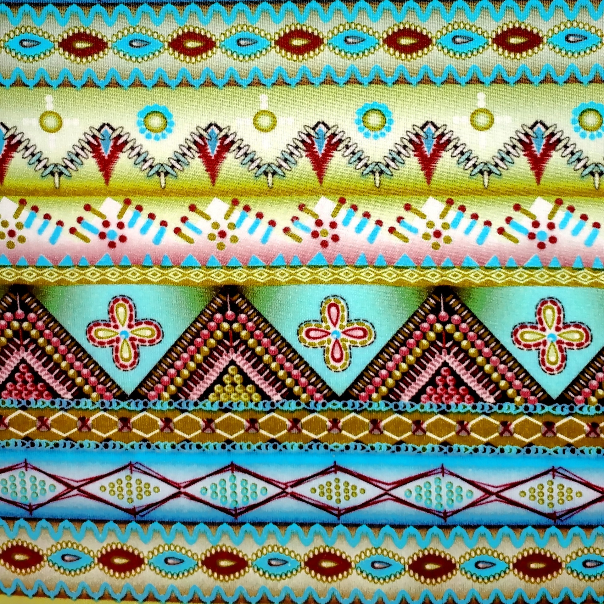 Picture of colorful patterned fabric for scrapbooking or other