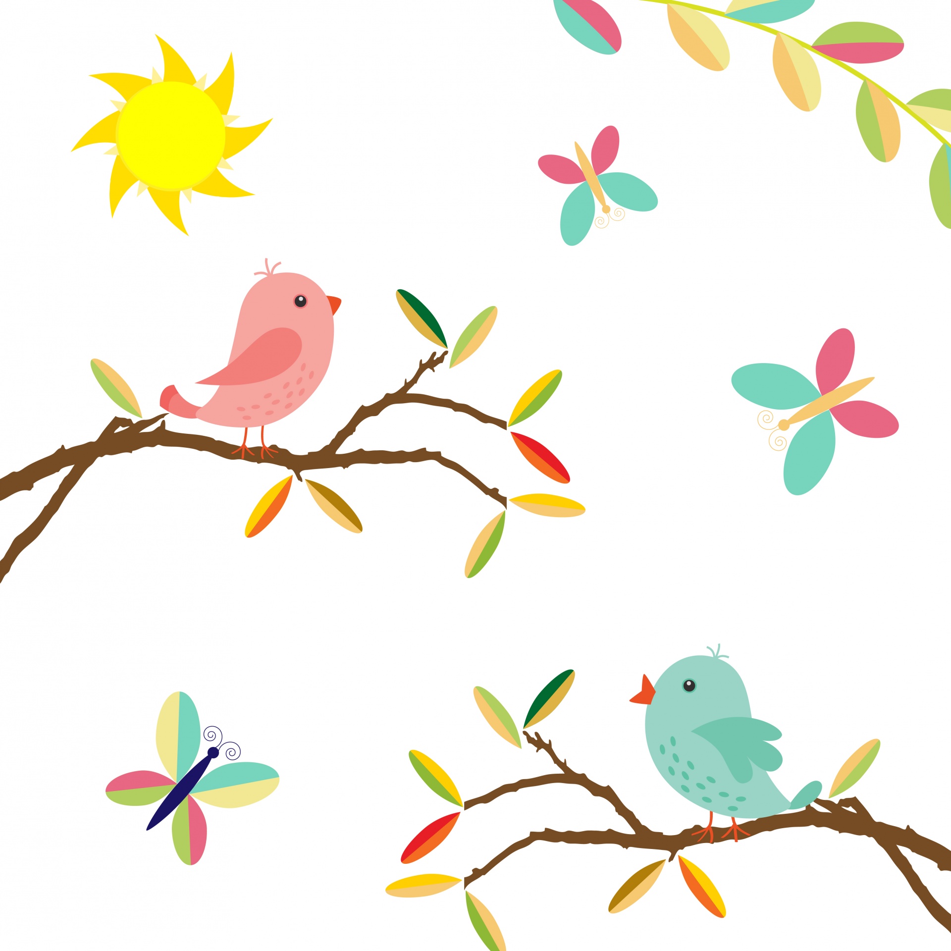 Birds Clipart Illustration