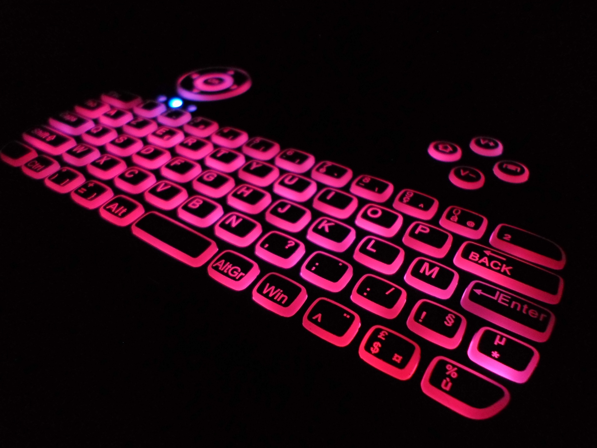 Azerty Keyboard Backlight Red