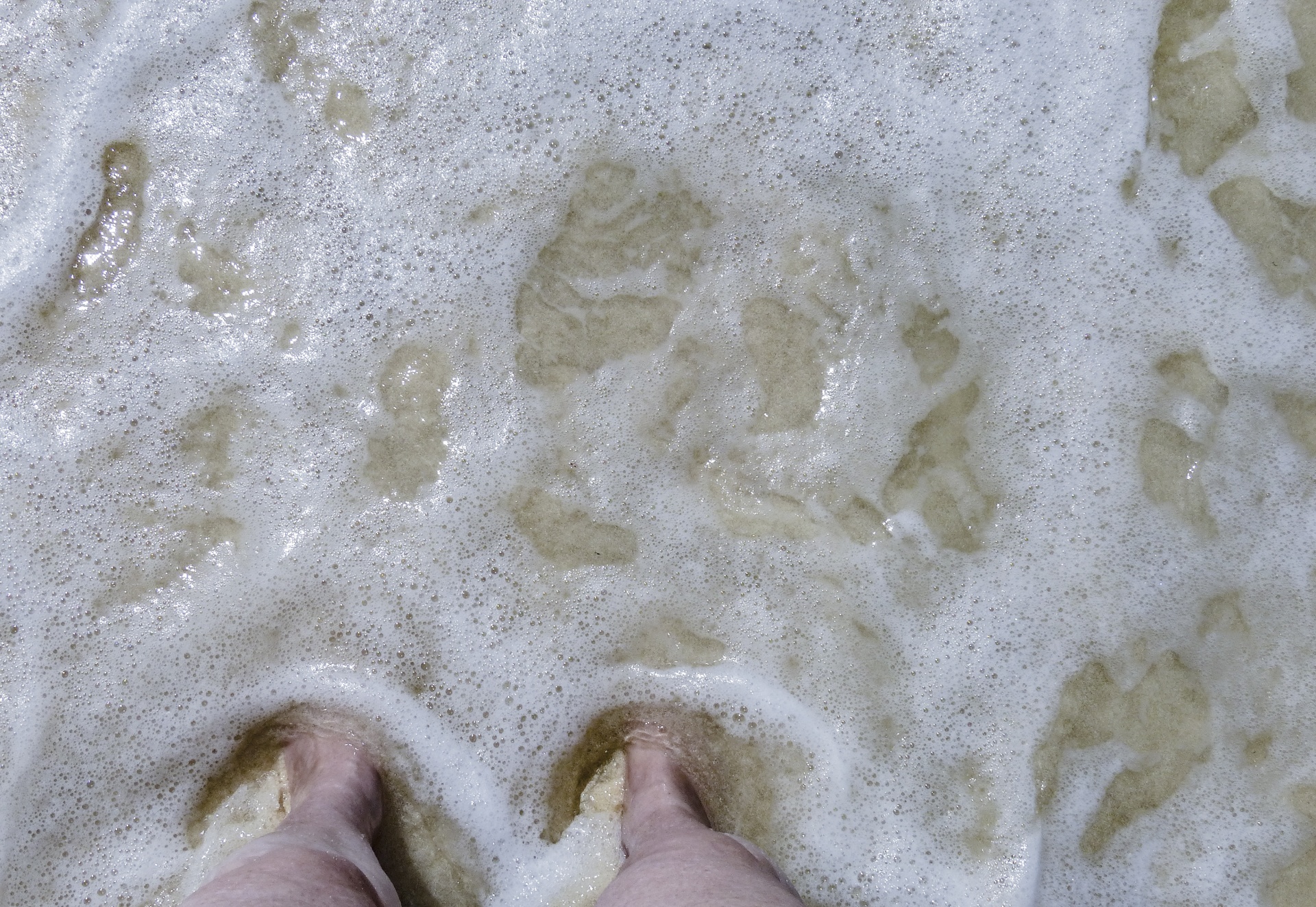 Feet Getting Buried In Water