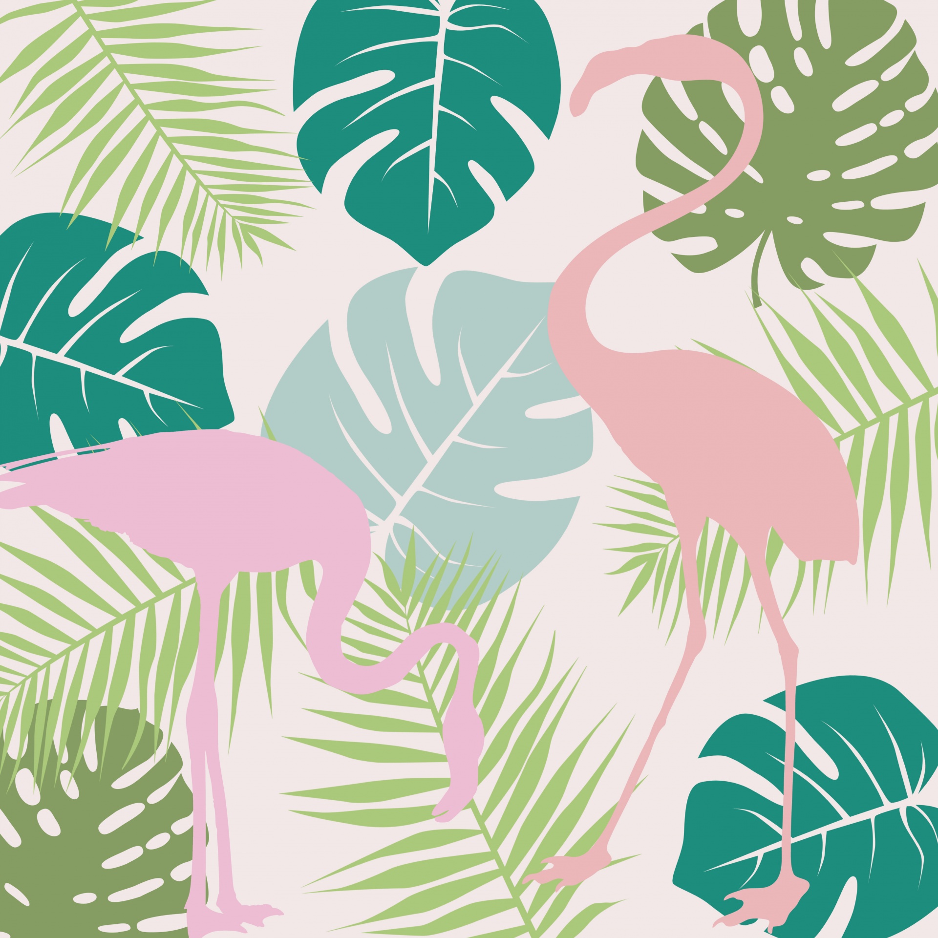 Flamingo Tropical Wallpaper