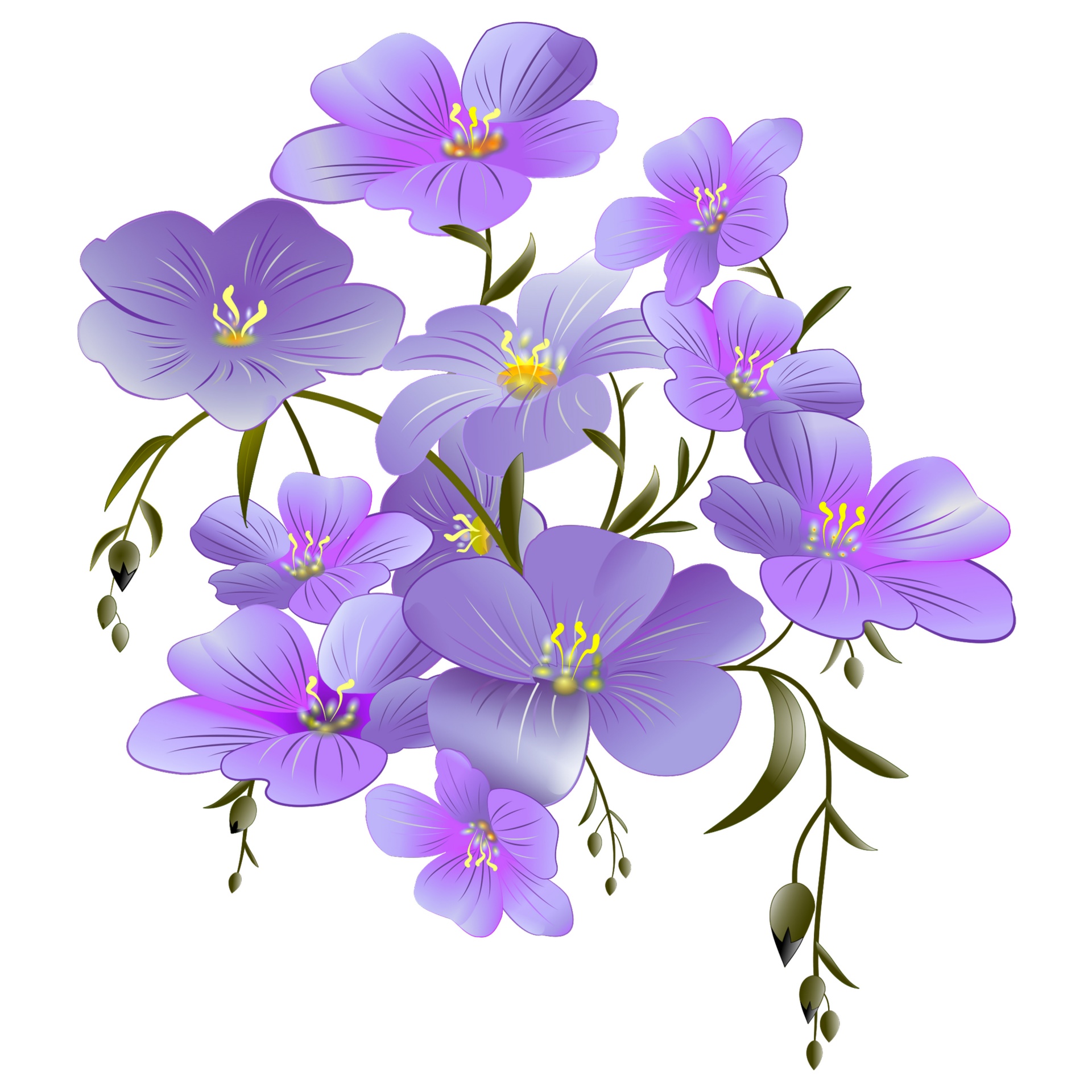Flowers Clipart Purple