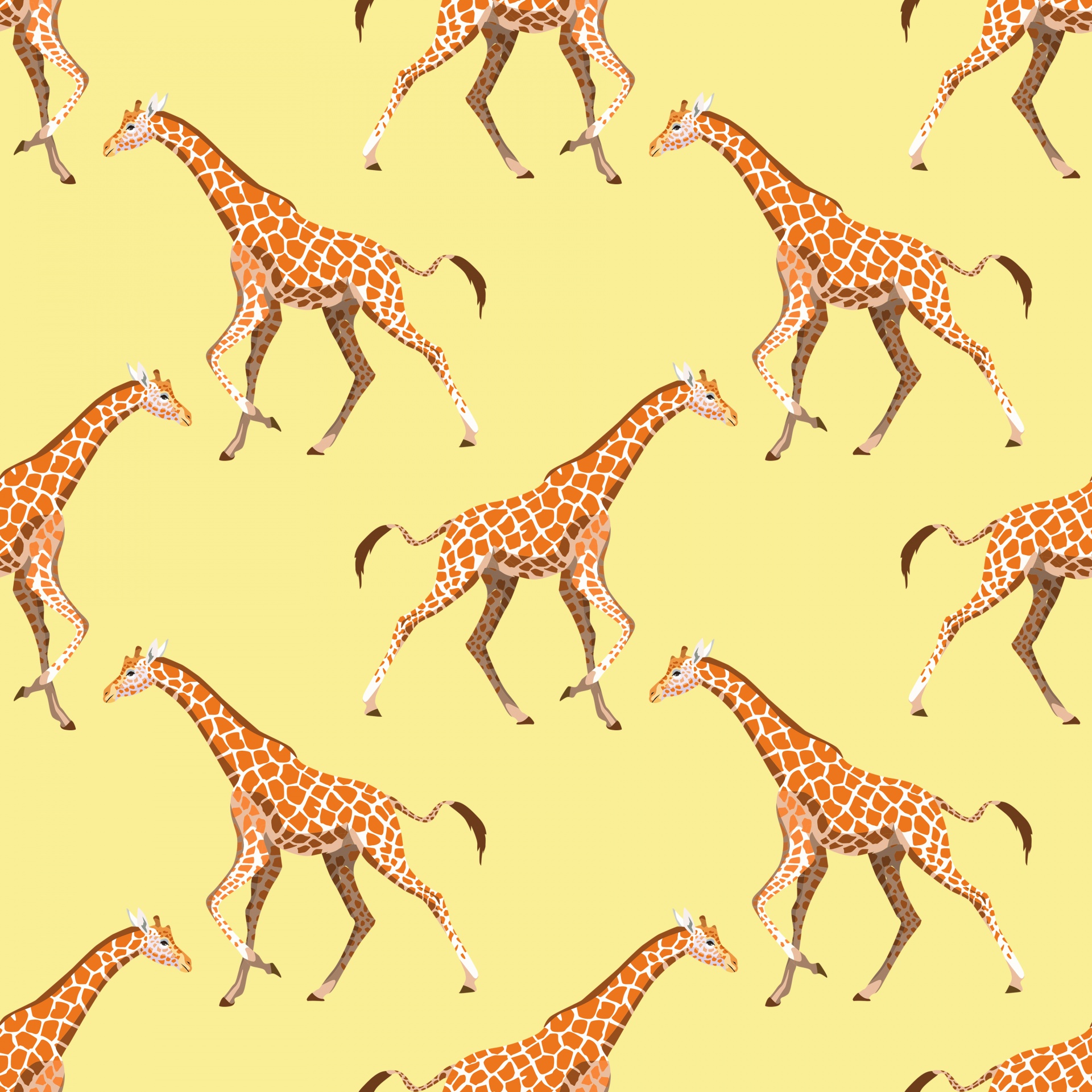Giraffe wallpaper pattern illustration background