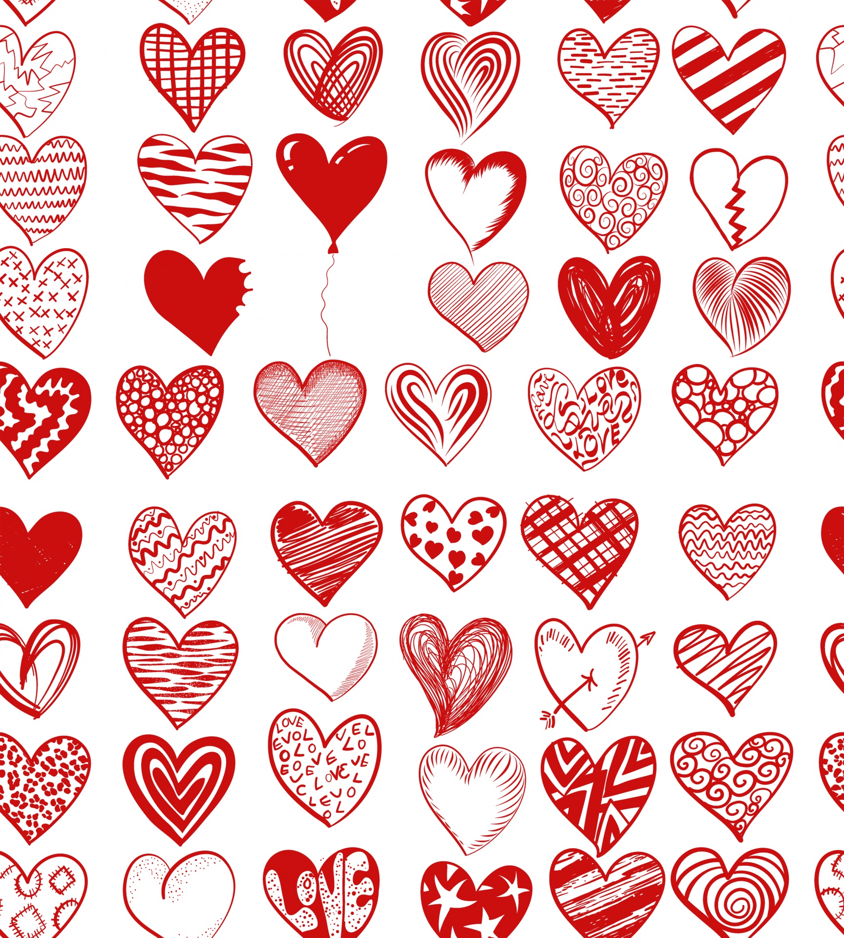 Heart Red Scribble Clipart