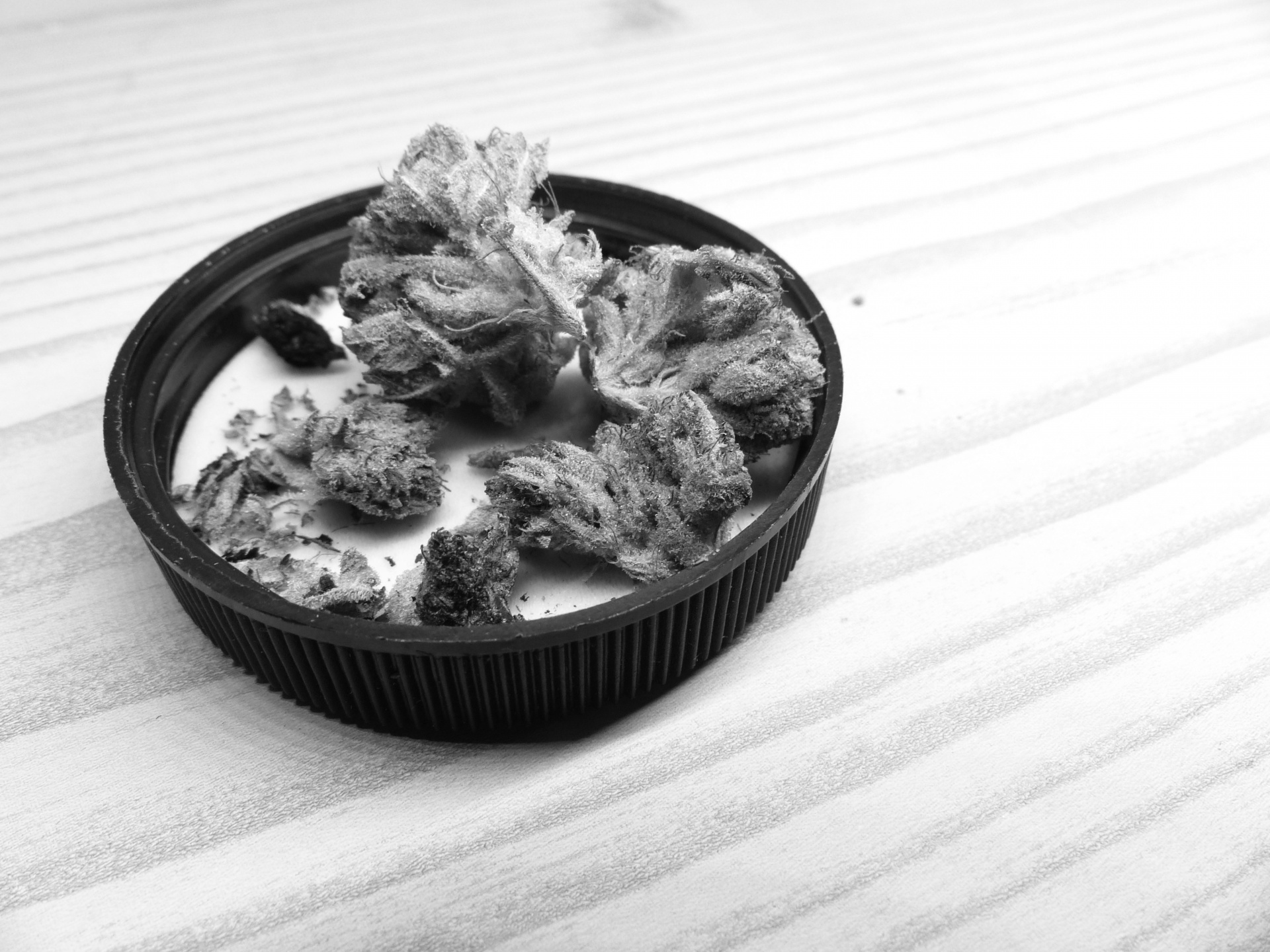 Marijuana Buds Black And White