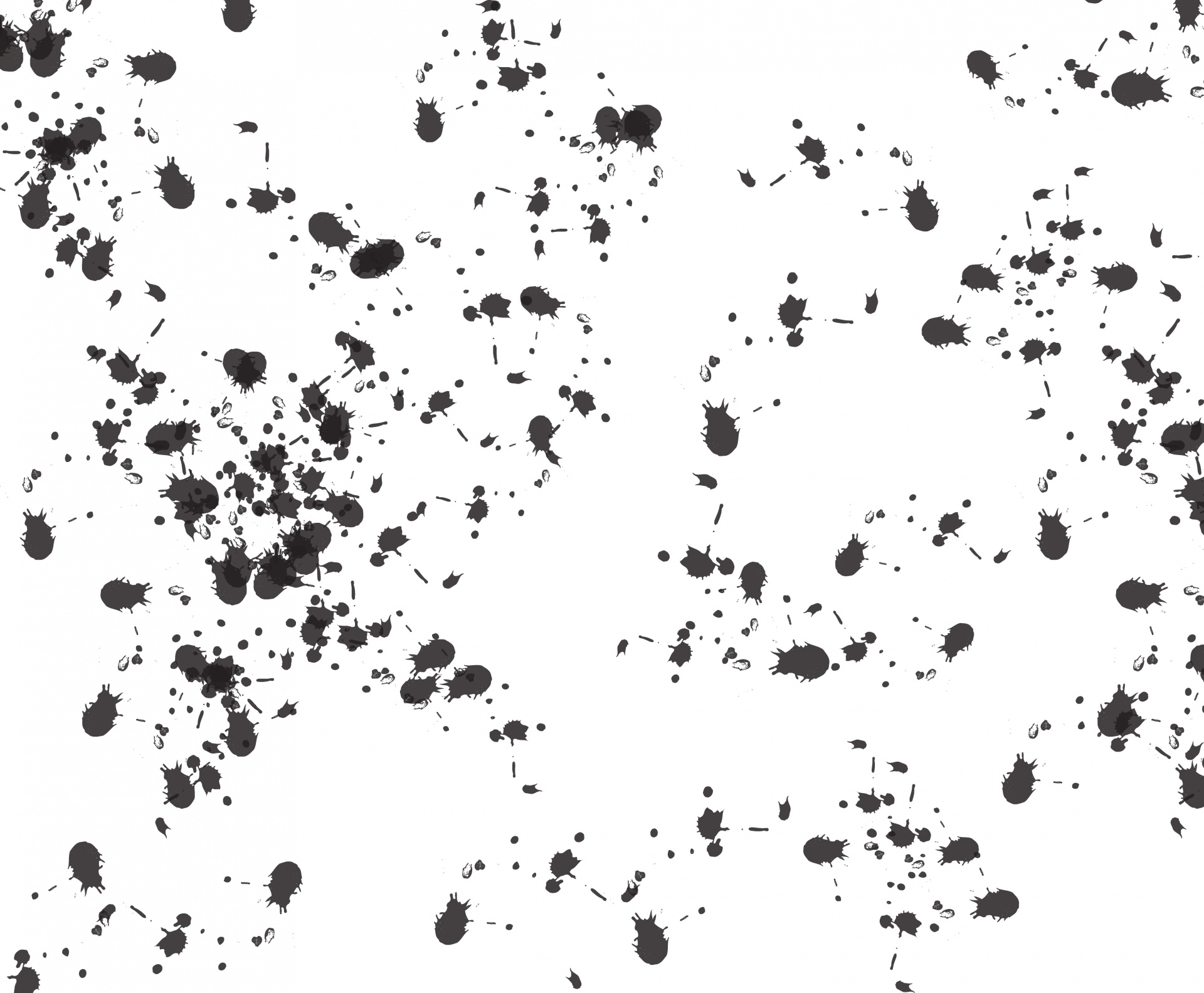 Black and white paint splatters or ink blots background wallpaper