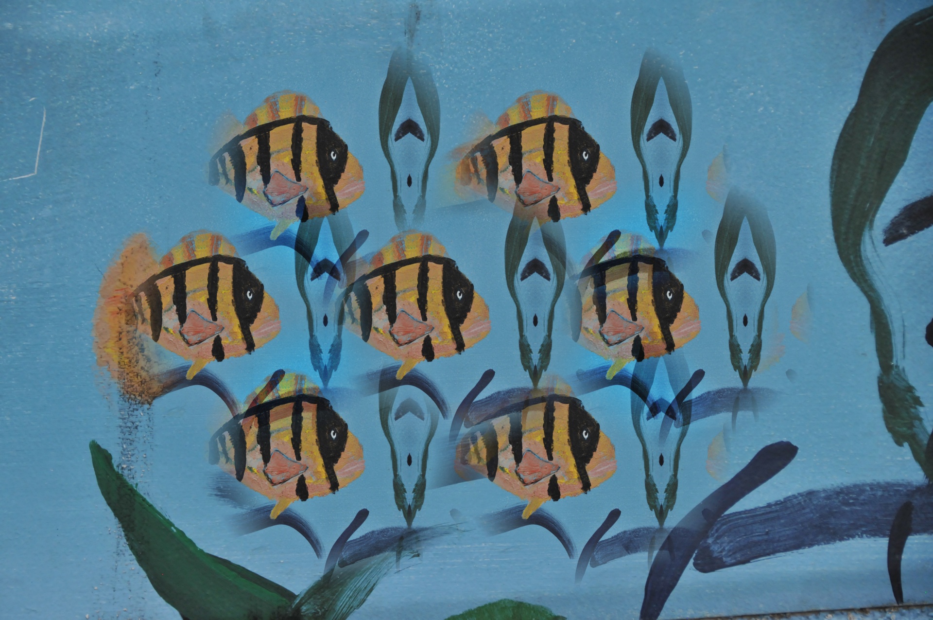 Painted School Of Fish