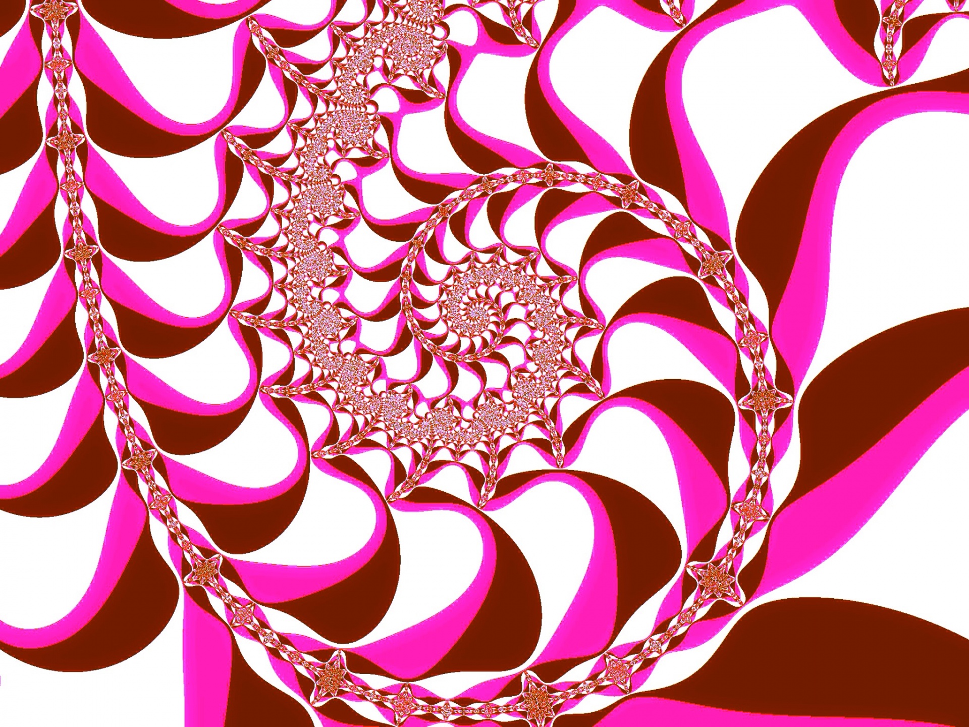 Pink Fractal Spiral