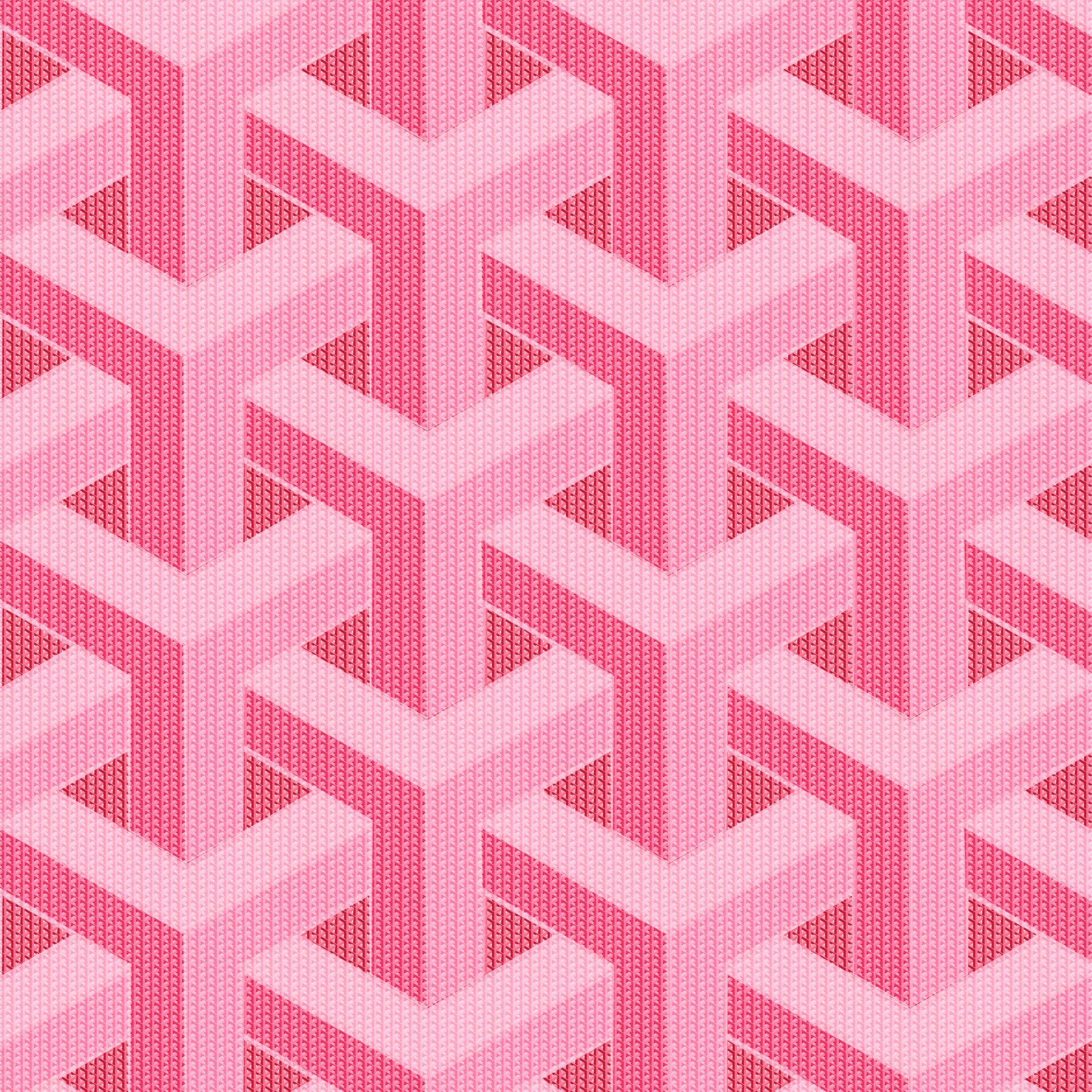 abstract repeating pattern of pink textured geometric shapes, knitting texture background