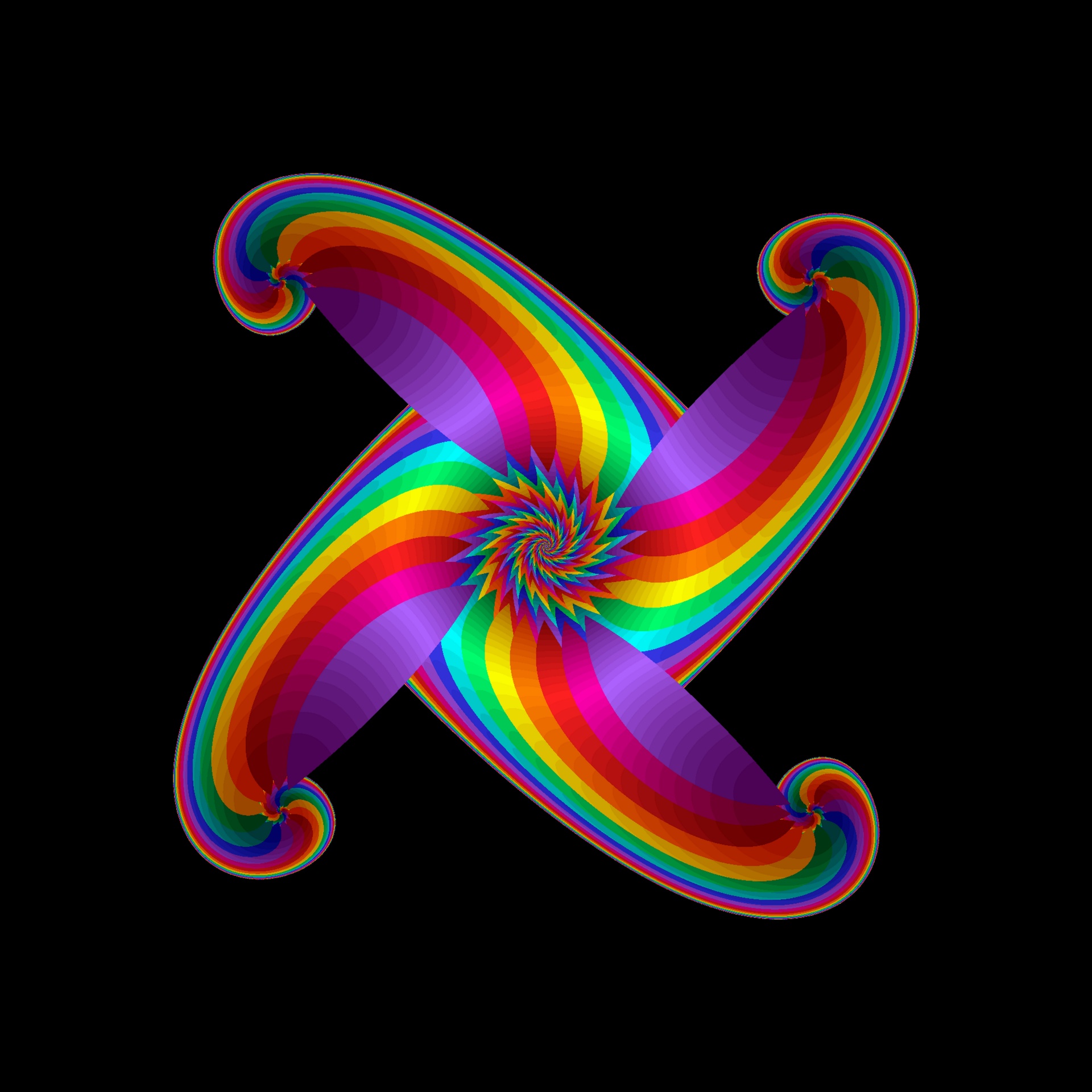 wallpaper with rainbow spinner on black background