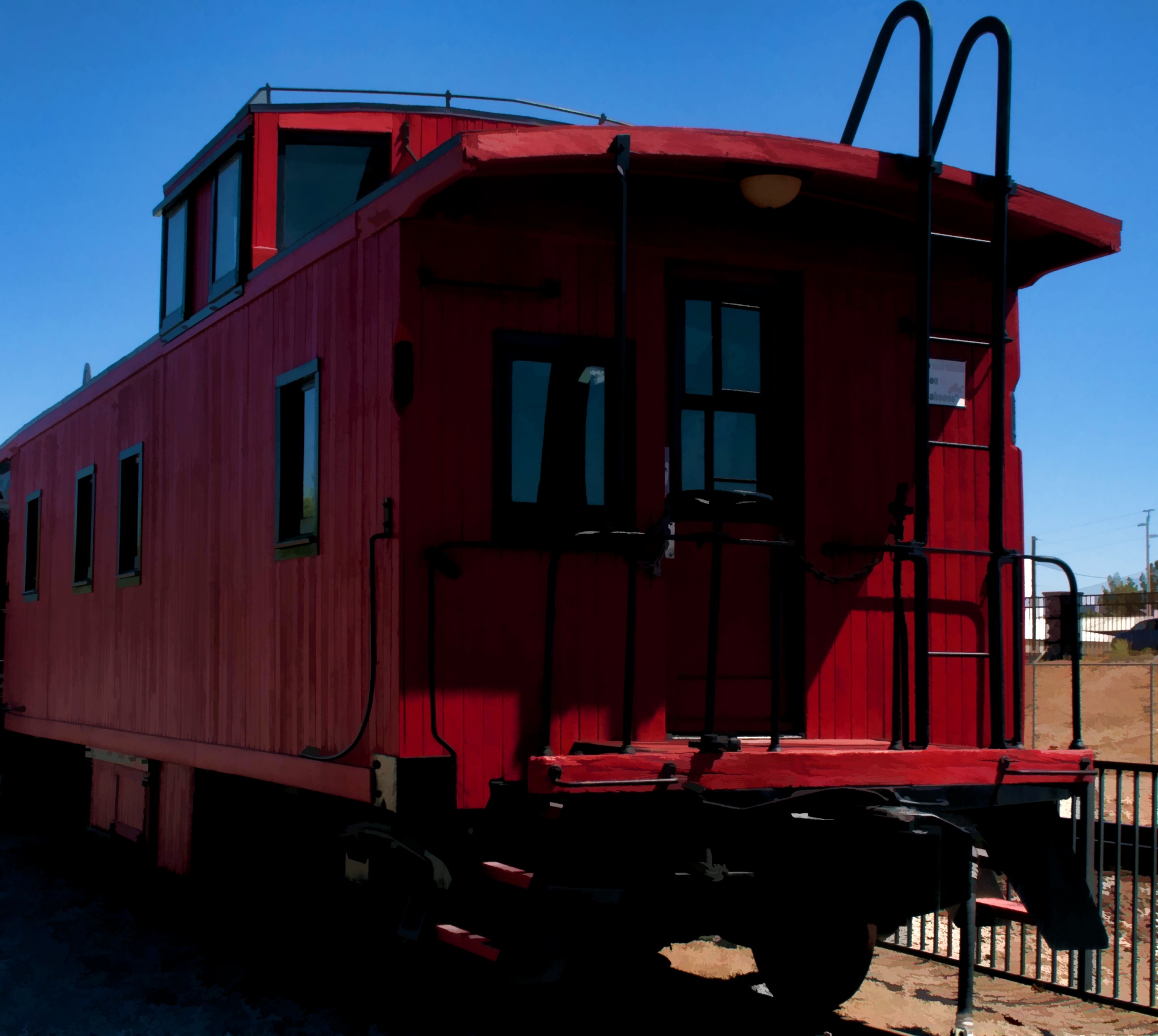 Red Caboose Train Car