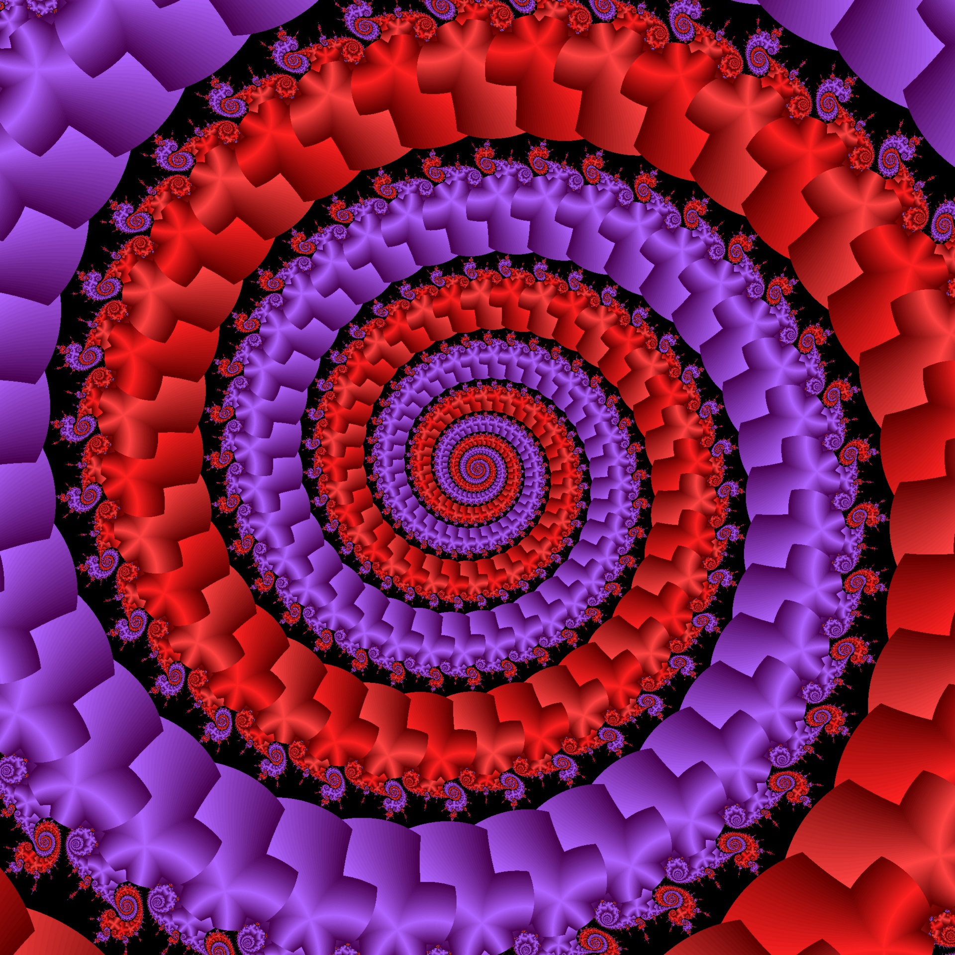 fractal red violet spiral