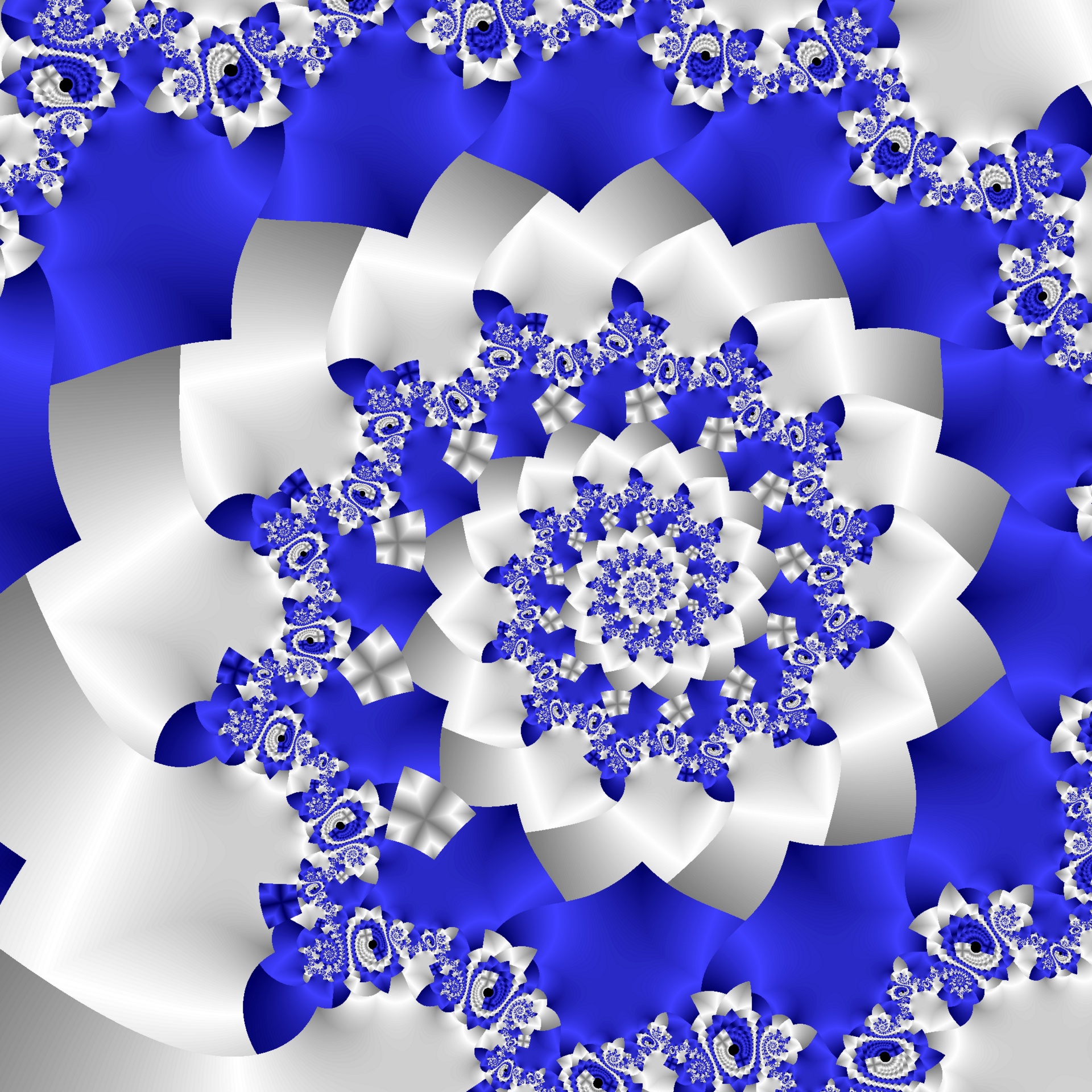 White Blue Spiral