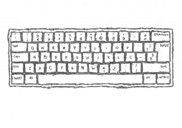 Grunge klávesnice počítače Stock Fotka zdarma - Public Domain Pictures