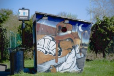Bus Stop And Graffiti