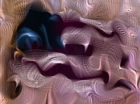 Blue Abstract With Purple Swirls