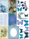 Blue Elements Collage Sheet
