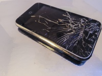 Broken Glass Cel Phone