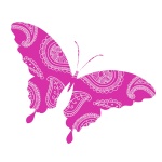Butterfly Colorful Paisley Pink