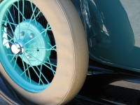 Car Tire Teal Blue