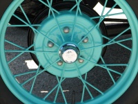 Car Tire Teal Blue
