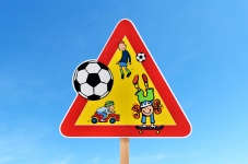 Children Playing Traffic Sign