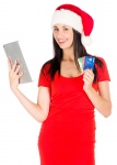 Christmas Woman Online Shopping
