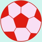 Decorative Soccer Ball In A Red