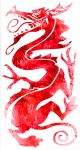 Dragon Abstract In Red Tone