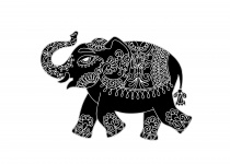 Elephant Clipart Mehndi Pattern