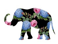 Elephant Floral Roses