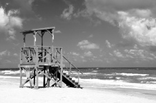 Empty Life Guard Stand