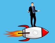 Entrepreneur, Business, Rocket