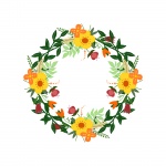 Floral Wreath Clipart Illustration